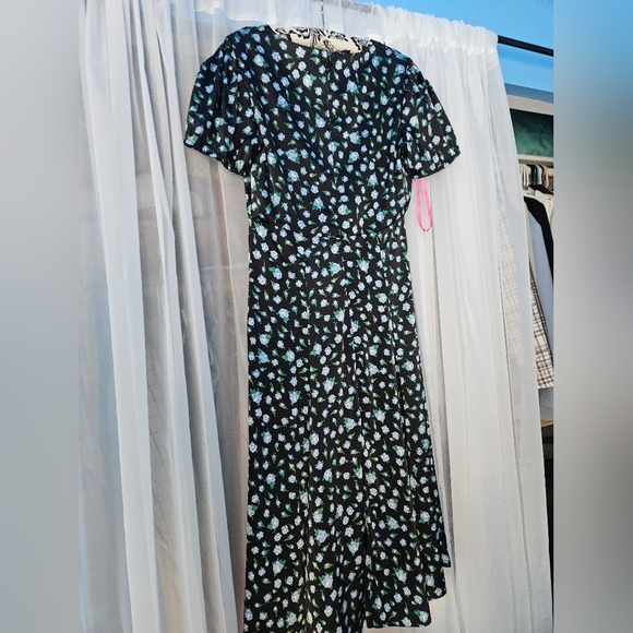 Betsy Johnston Vintage Style Floral Dress - Picture 7 of 10